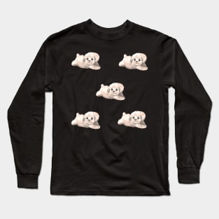White Toy poodle Long Sleeve T-Shirt